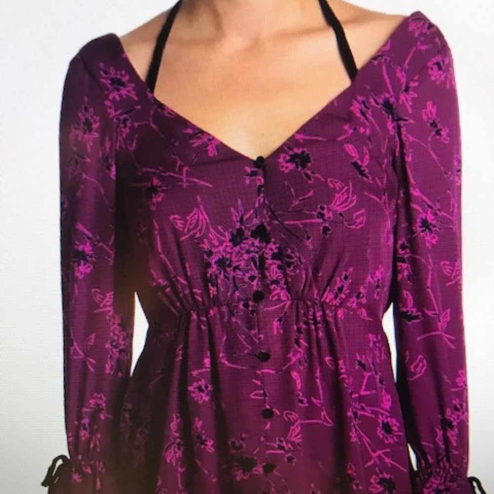 Mabel Top Cinq a Sept Raspberry Multi Size: M